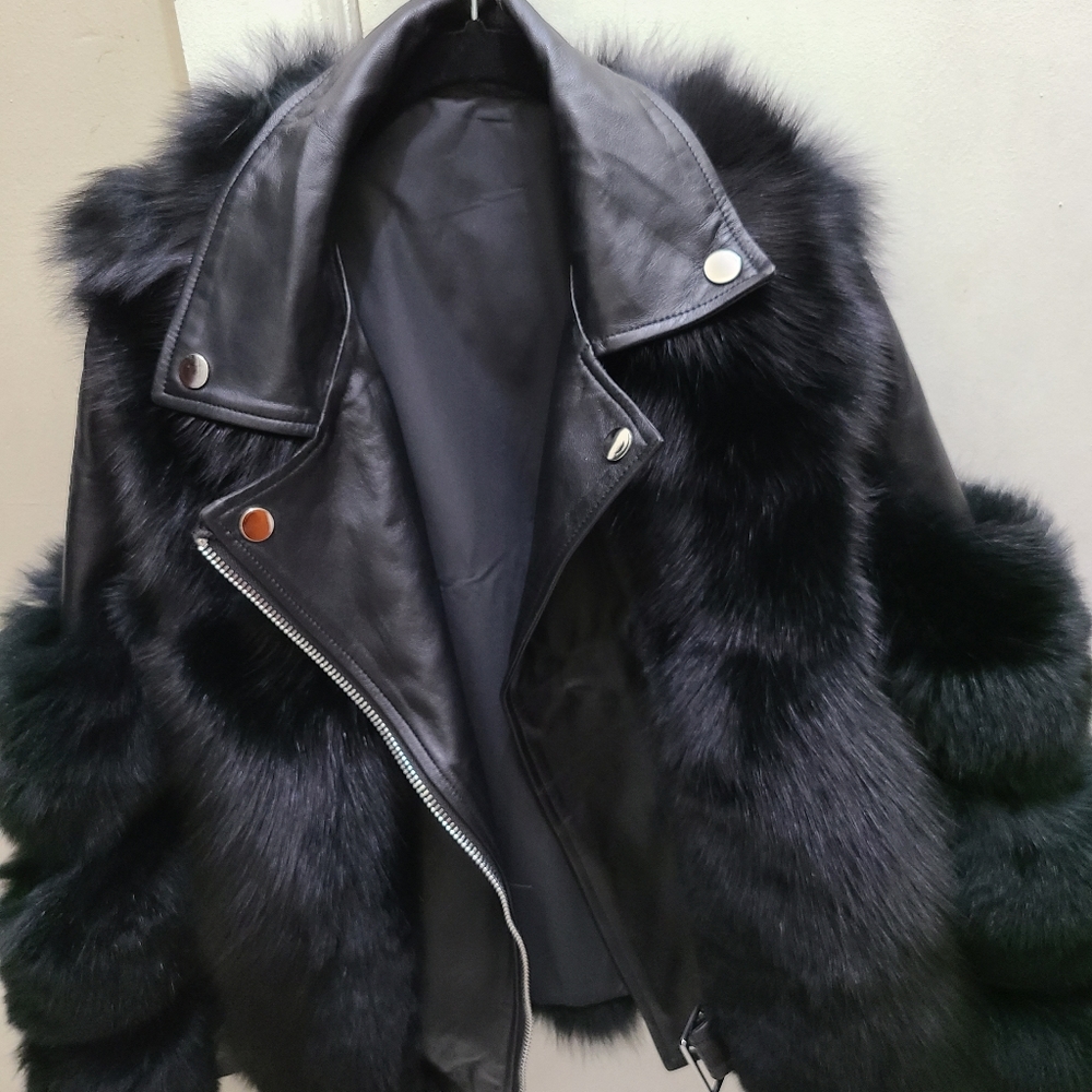 Real fur coat